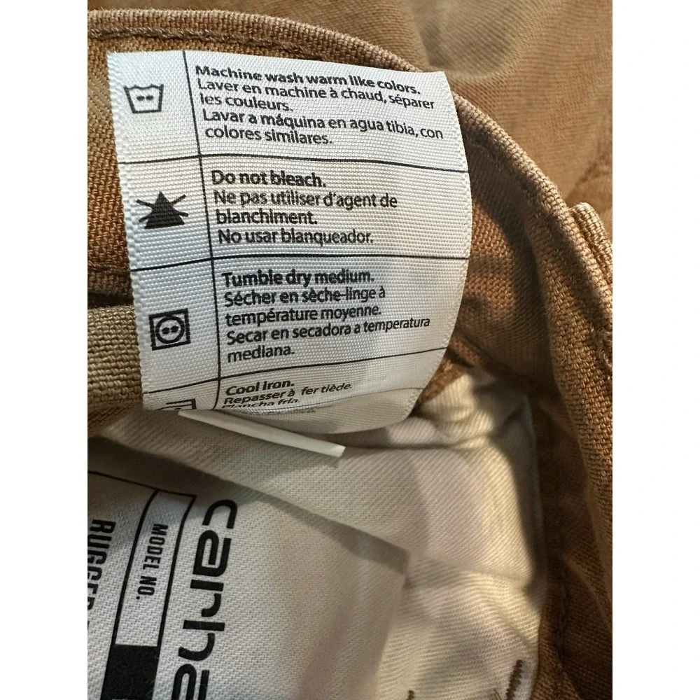 Carhartt Rugged Flex Duck Utility Work Pants Brown Relaxed Fit Size 38x34